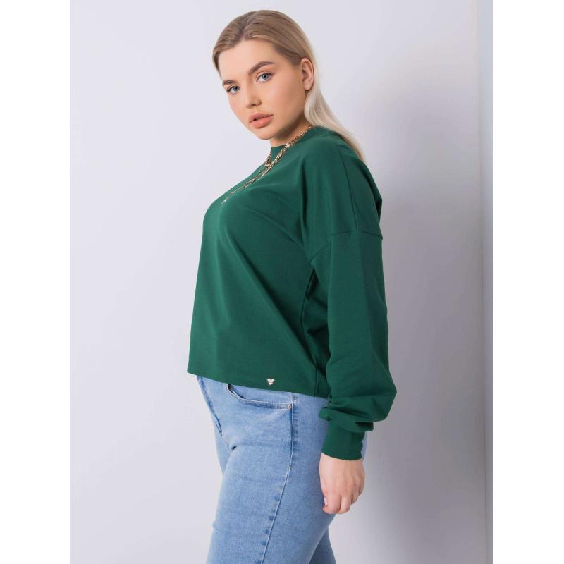 Női plus size pulóver FLORENTIA sötétzöld