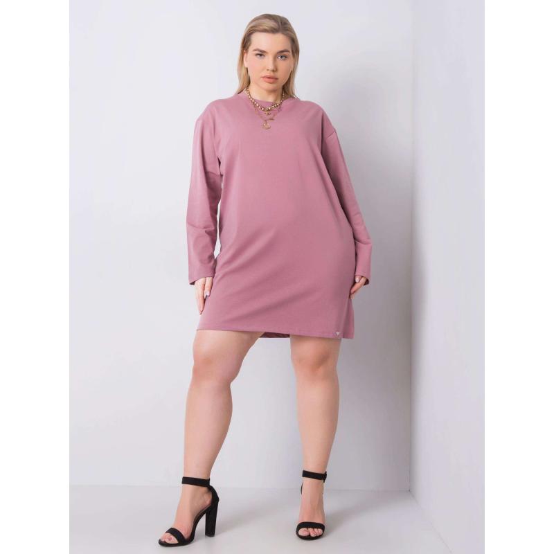 Női plus size ruha GISELLE rózsaszín