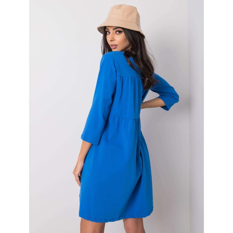 Dámské šaty s kulatým výstřihem DALENNE tmavě modré 