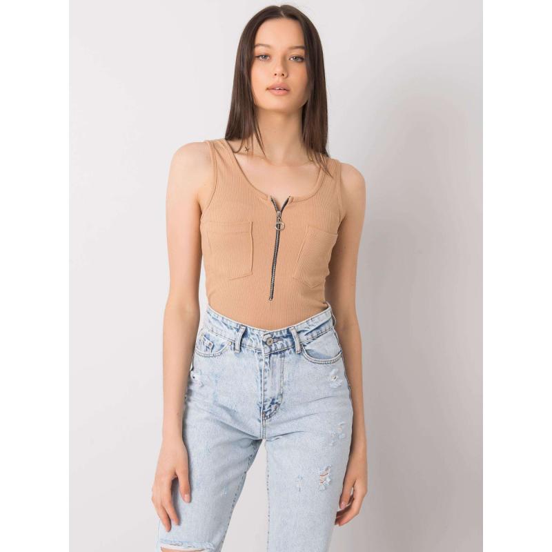 Dámský top s kapsami ROSALINDE hnědé