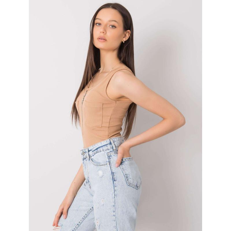 Dámský top s kapsami ROSALINDE hnědé