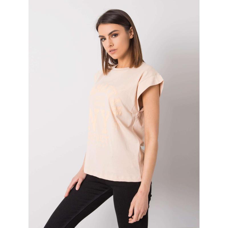 Női nyomtatott póló Ciara RUE PARIS barack