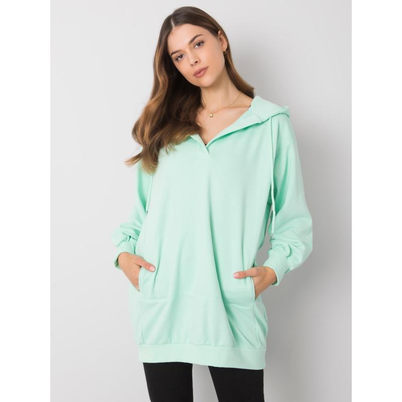 Dámská mikina s kapucí OLIVE mátově zelená 