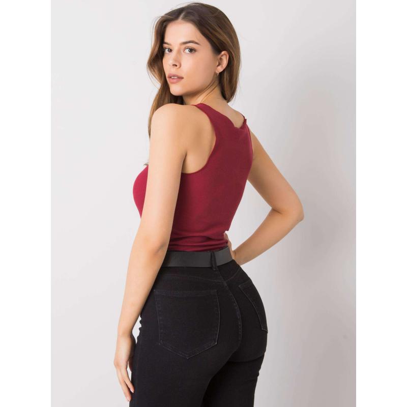 Dámský top pruhovaný Robertina RUE PARIS bordó
