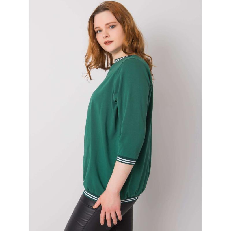 Dámská halenka plus size PEARL tmavě zelená