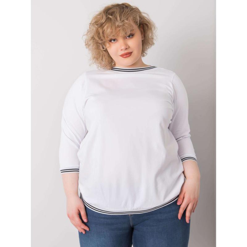 Dámská halenka plus size PEARL bílá