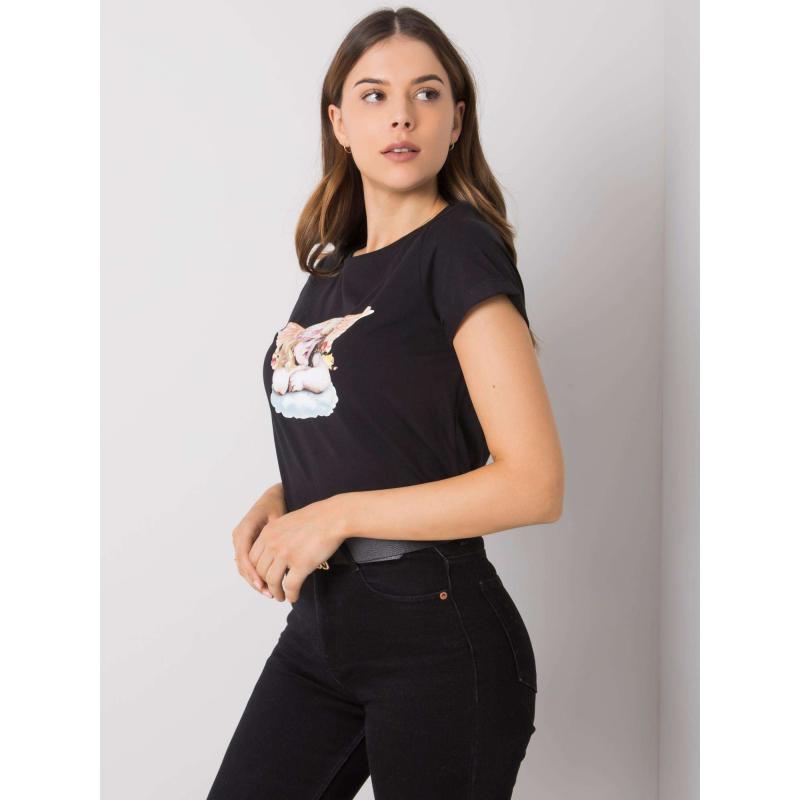 Dámské tričko s potiskem Ibbie RUE PARIS černé 