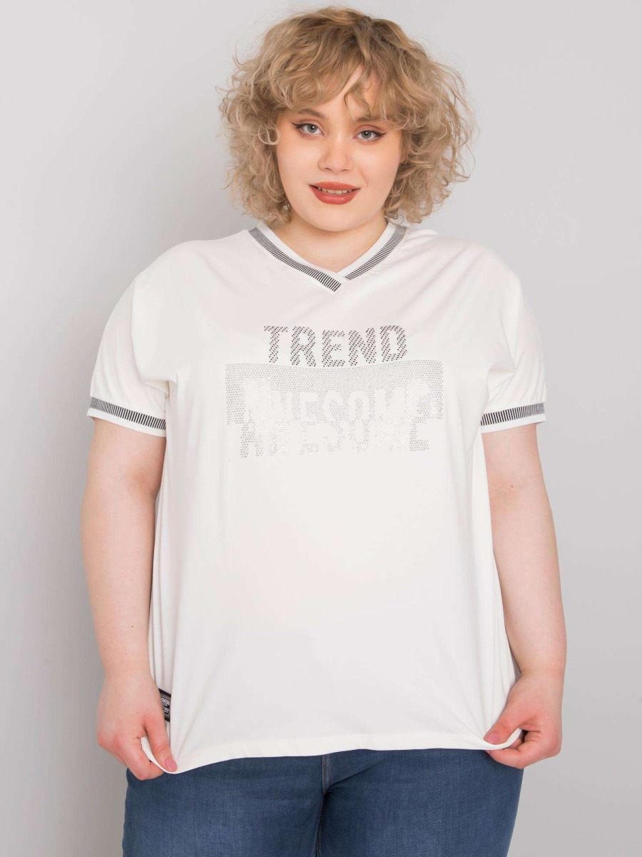 Dámska blúzka plus size BILLI biela