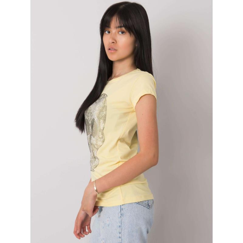 Női póló SKULL világossárga