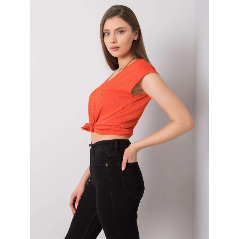 Dámska pruhovaná blúzka Giselle RUE PARIS oranžová