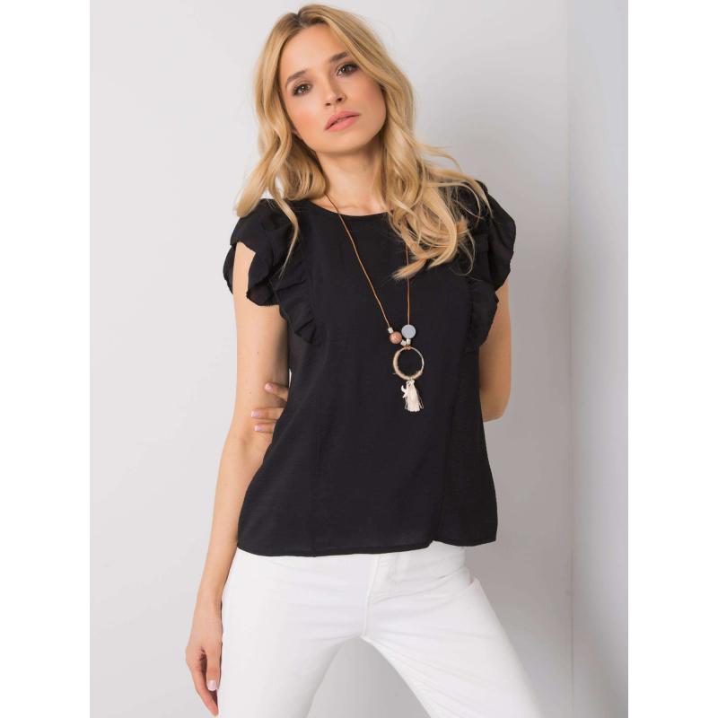 Dámská halenka s volánky Macy OCH BELLA černá 