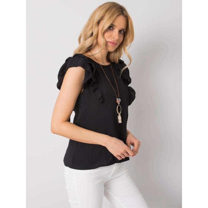 Dámská halenka s volánky Macy OCH BELLA černá 