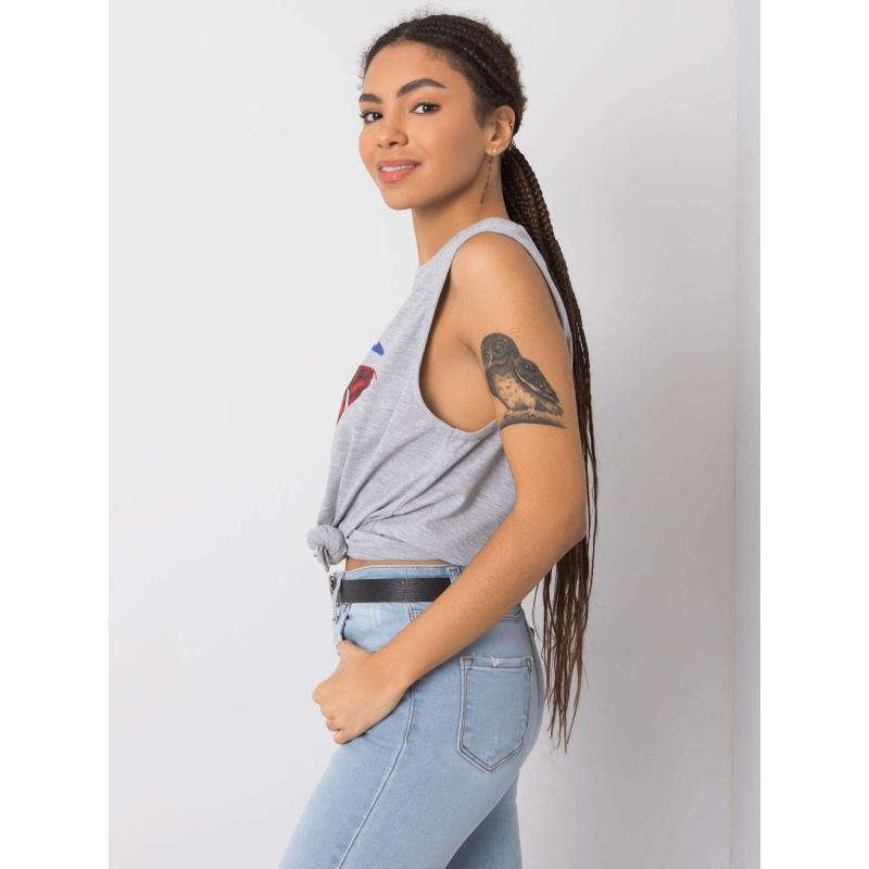 Női nyomtatott felső Candela RUE PARIS szürke