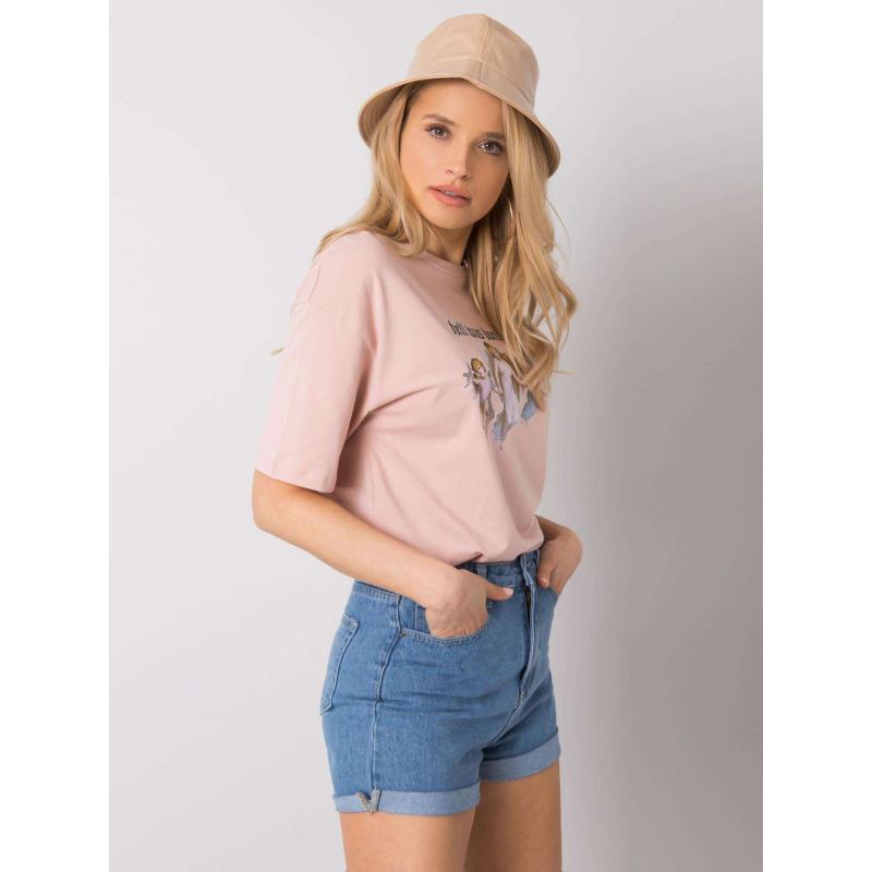 Dámské tričko s potiskem Jasmine RUE PARIS růžové 