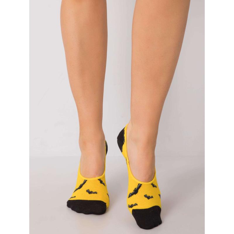 Dámské ponožky vzorované MINNIE černé a žluté 