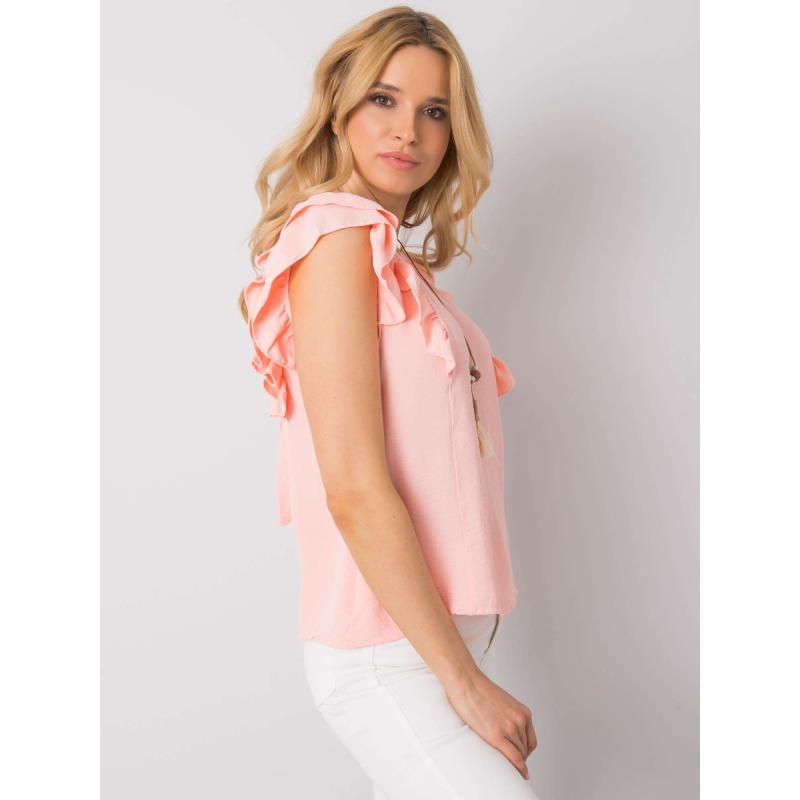 Női fodros blúz Macy OCH BELLA lazac