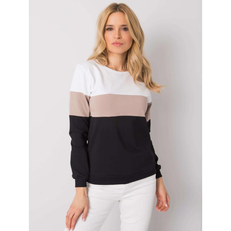 Dámska mikina Larice RUE PARIS čierno-béžová