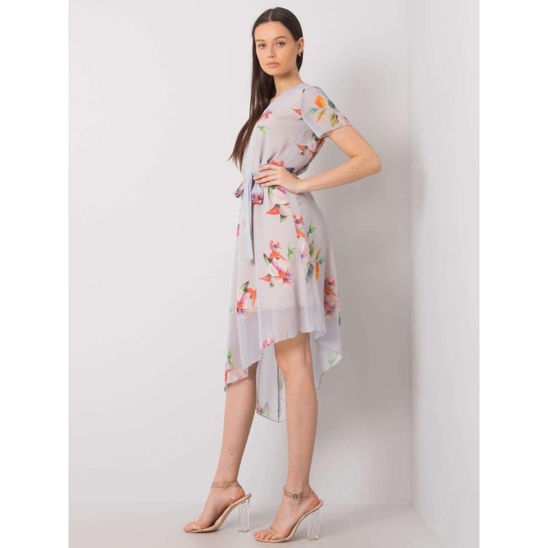 Dámske kvetinové šaty NOEMIE sivé