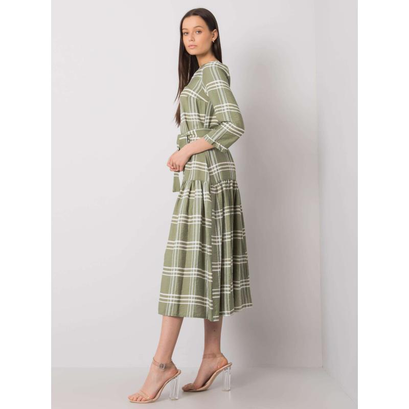 Dámske kockované šaty GIANA zelené
