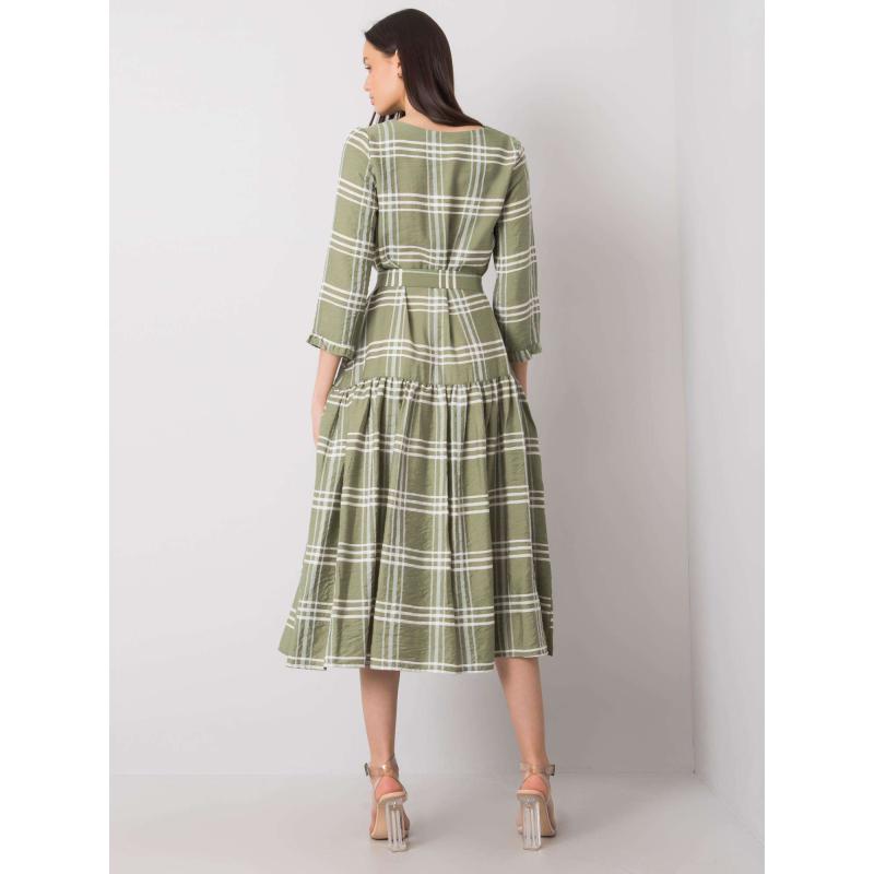 Dámske kockované šaty GIANA zelené