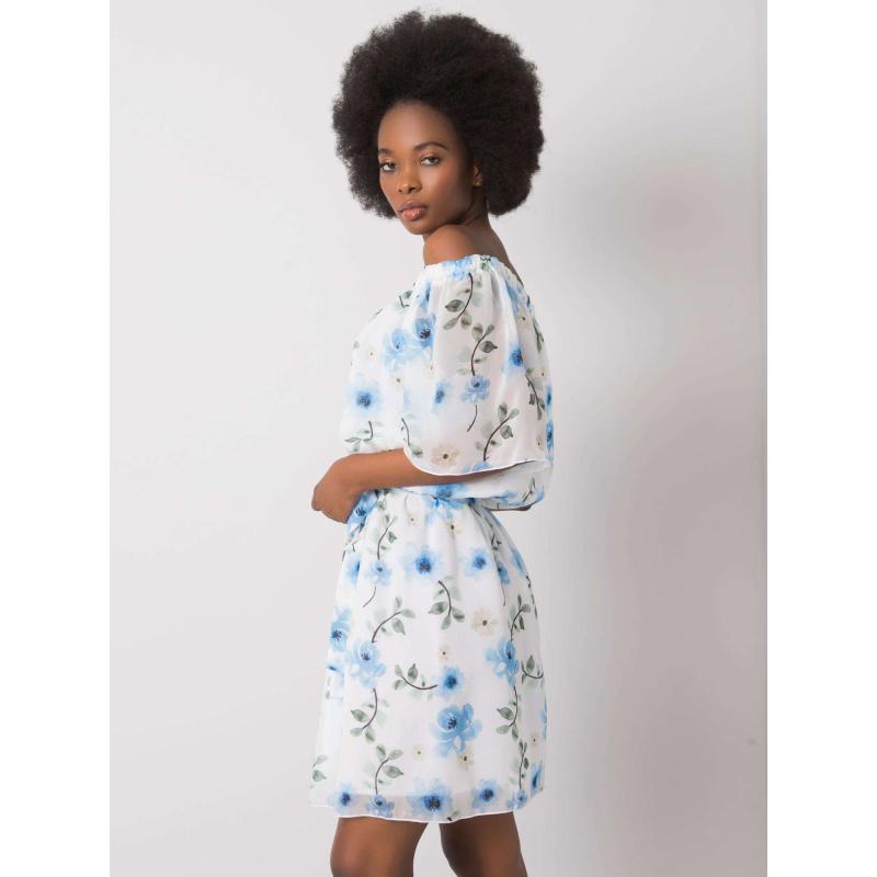 Női virágos ruha YAMILETH fehér