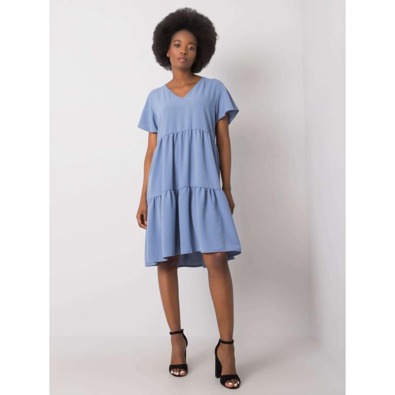 Női fodros ruha Manette RUE PARIS RUE PARIS kék