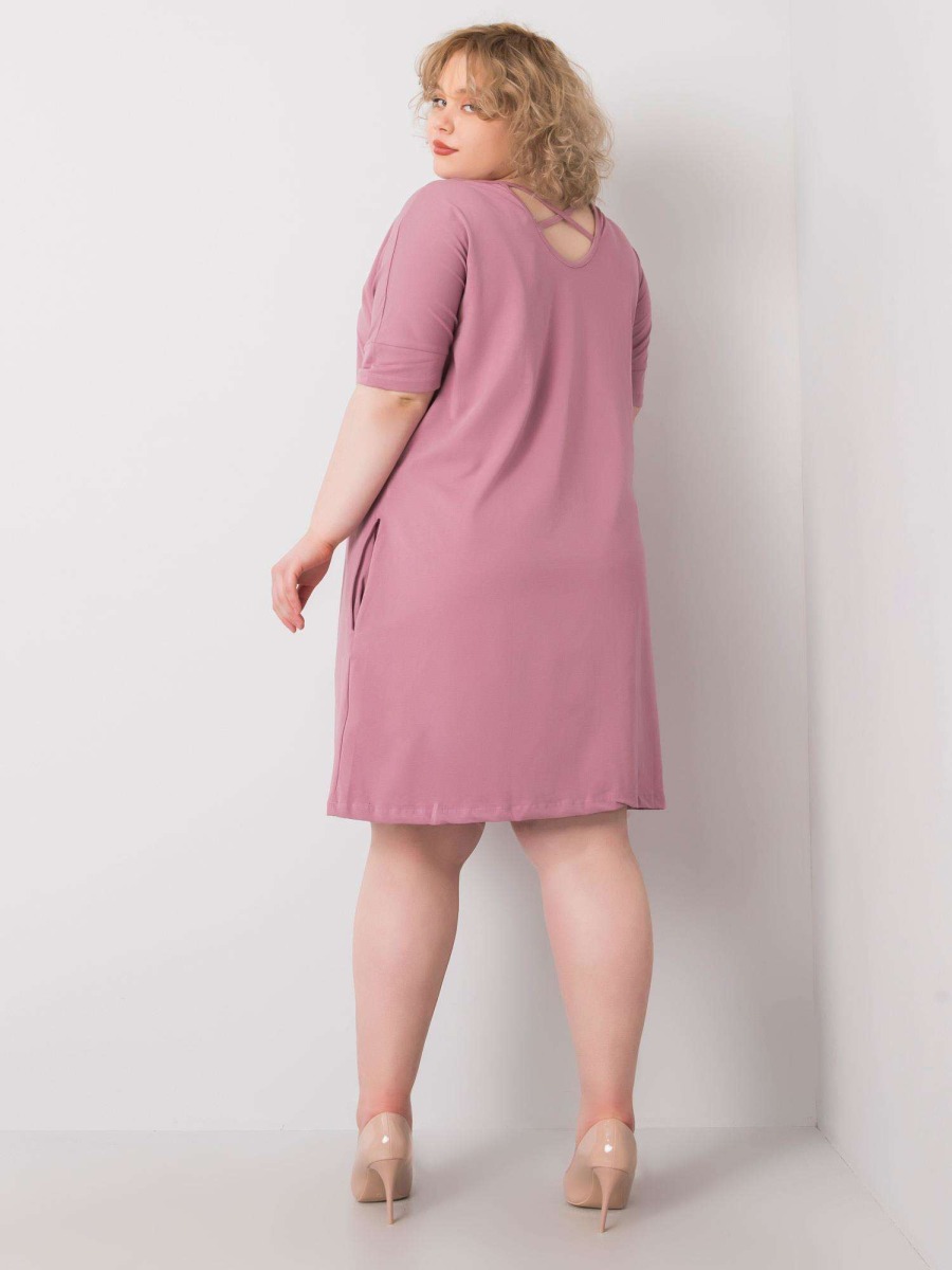 Dámske plus size šaty BELLAMY pink