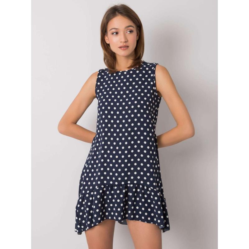 Női Nicollete RUE PARIS csíkos női ruha tengerészkék