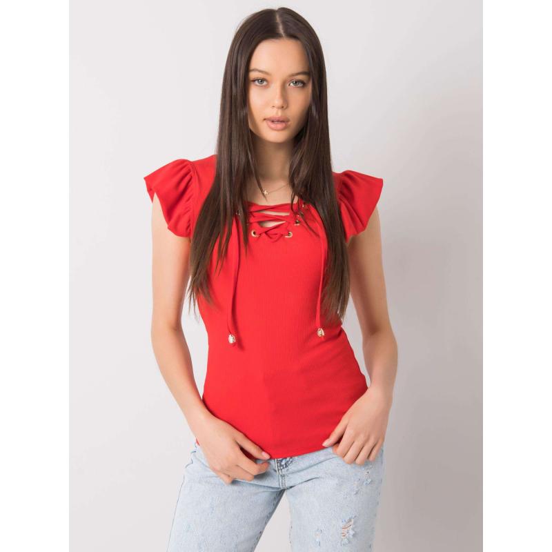 Dámská halenka se šněrováním WAWERLY červená