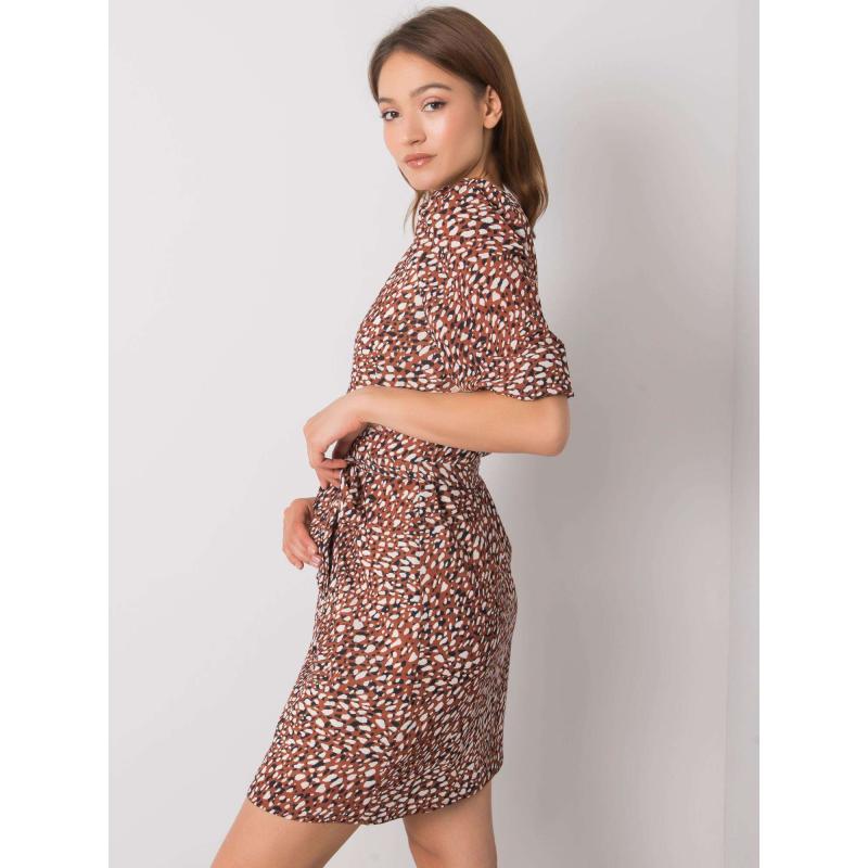 Női nyomtatott ruha JIANNA barna