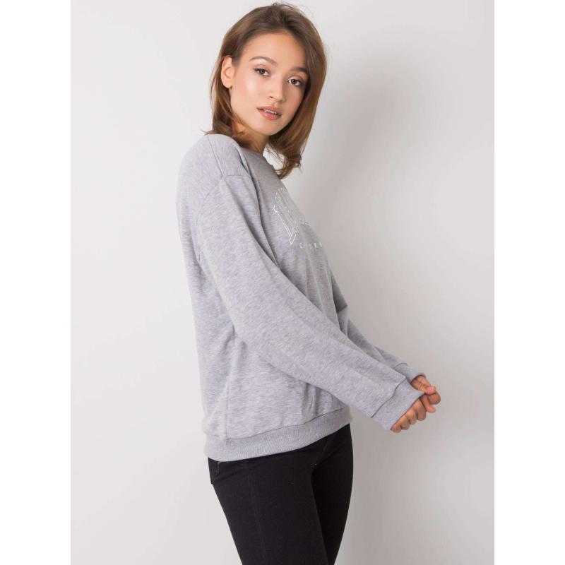 Dámská mikina melanžová Drew RUE PARIS šedá  