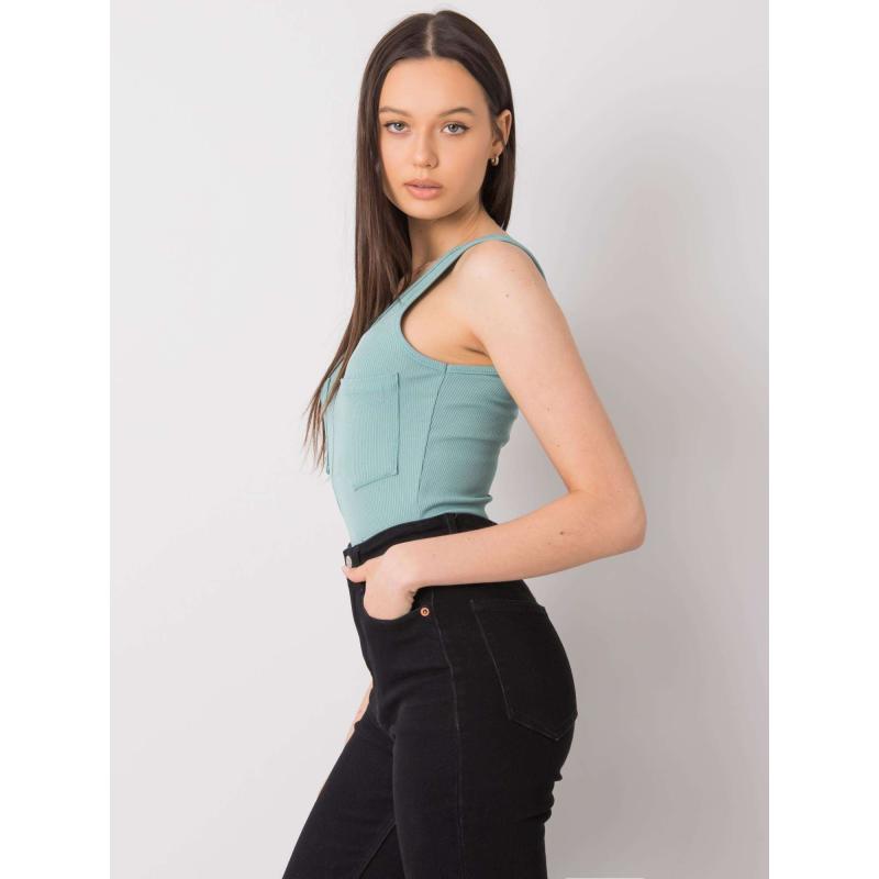 Dámský top Rosalind s kapsami mátový 