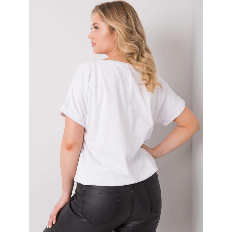 Női plus size blúz MAVIS fehér