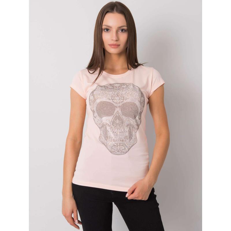 Női póló SKULL világos rózsaszín