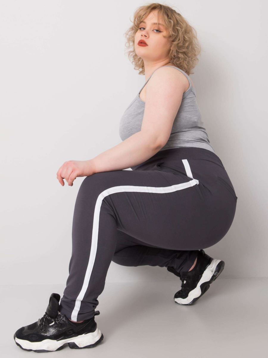 Dámske plus size tepláky KAIRI graphite grey