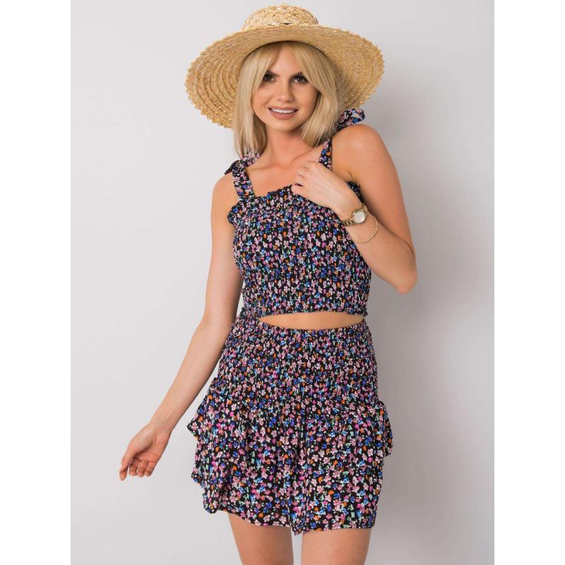 Női szoknya fodros Artemi RUE PARIS fekete