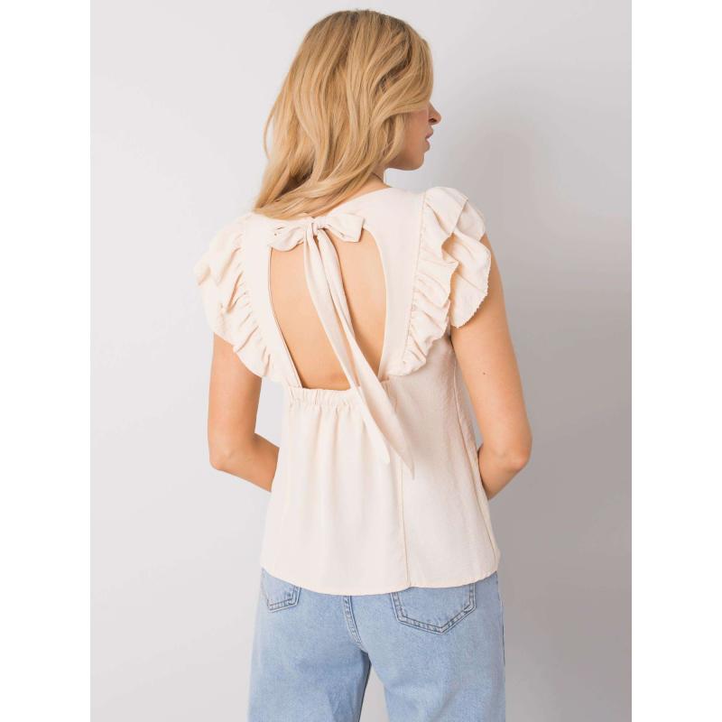 Dámská halenka s volánky Macy OCH BELLA béžová 