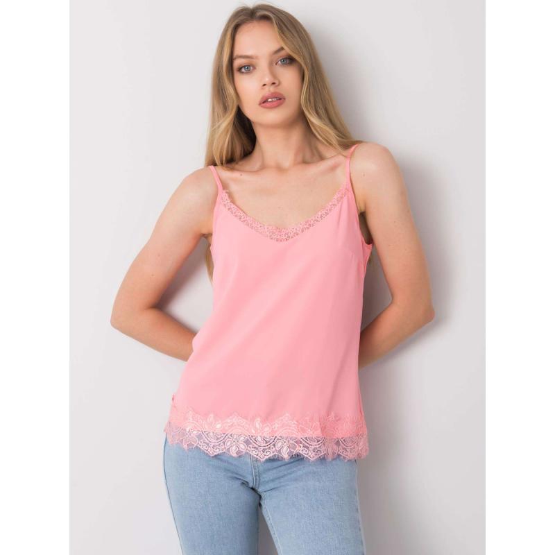 Dámský top  krajkový LEYLA světle růžový