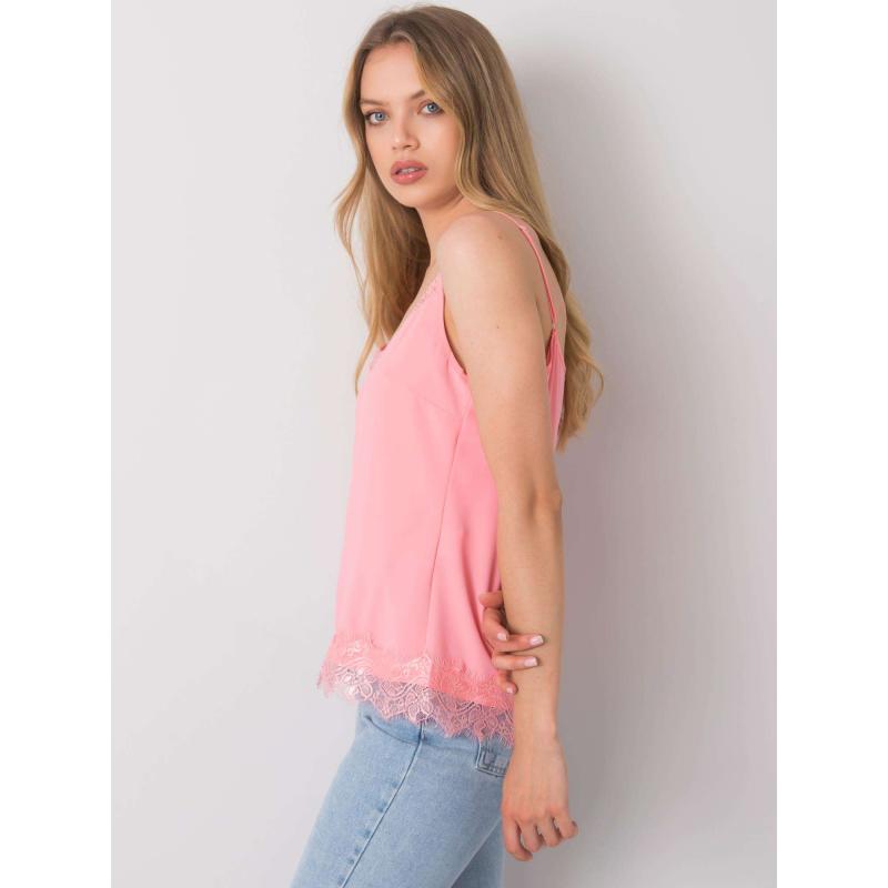 Dámský top  krajkový LEYLA světle růžový