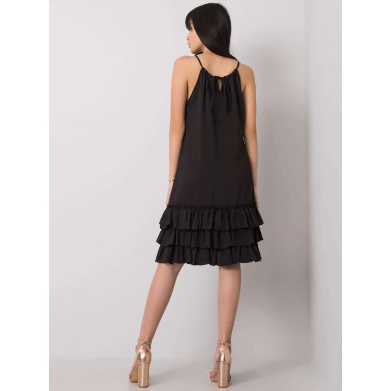 Női fodros ruha Routh RUE PARIS fekete RUE PARIS fekete