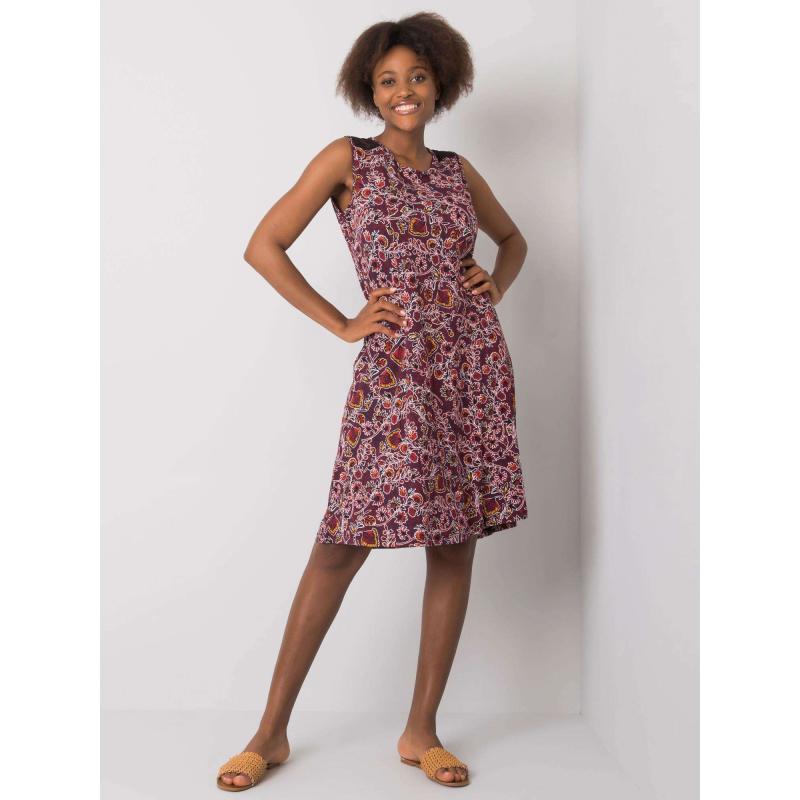 Dámské šaty vzorované SOUSANNA bordó