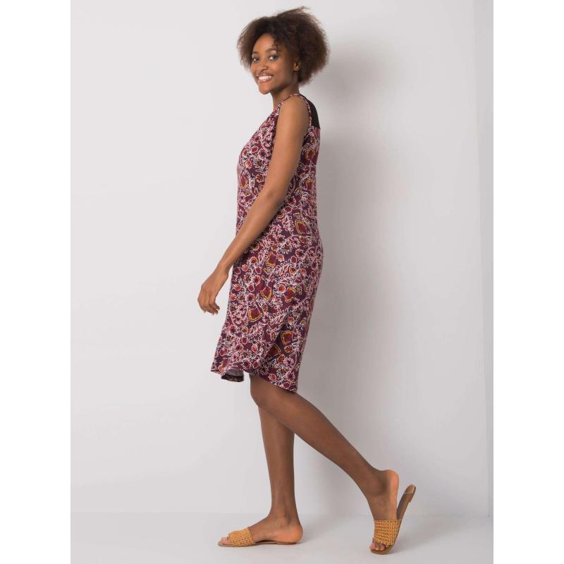 Dámské šaty vzorované SOUSANNA bordó