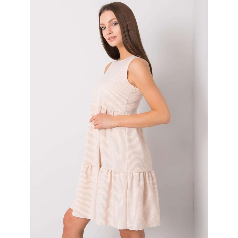 Női csíkos ruha Tebby RUE PARIS bézs RUE PARIS bézs