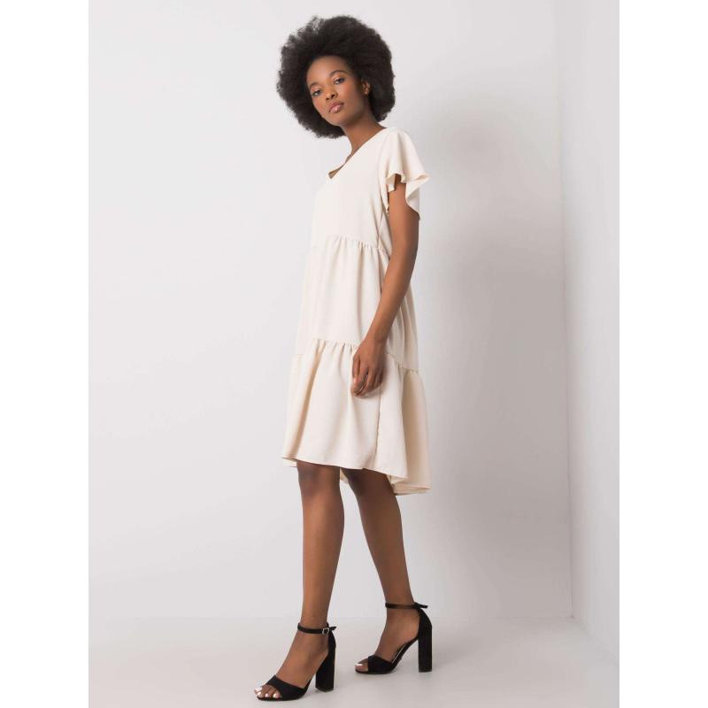 Női fodros ruha Manette RUE PARIS RUE PARIS bézs