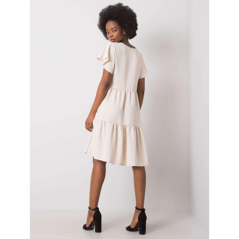 Női fodros ruha Manette RUE PARIS RUE PARIS bézs