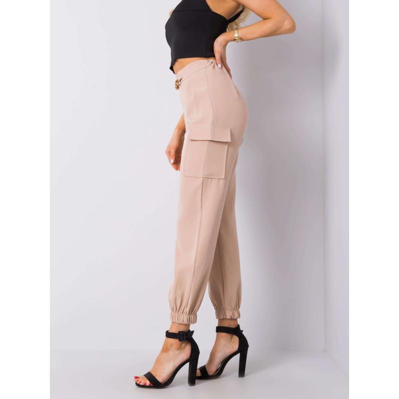 Dámské kalhoty Ester OCH BELLA béžové 