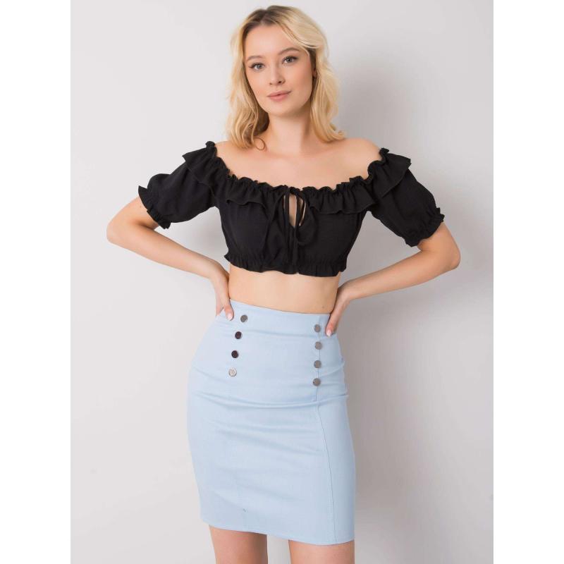 Dámský top s volánky Arnika OCH BELLA černý 