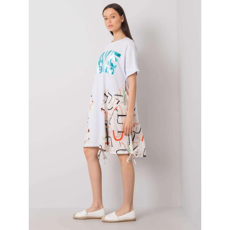 Női EBBA fehér és bézs ruha