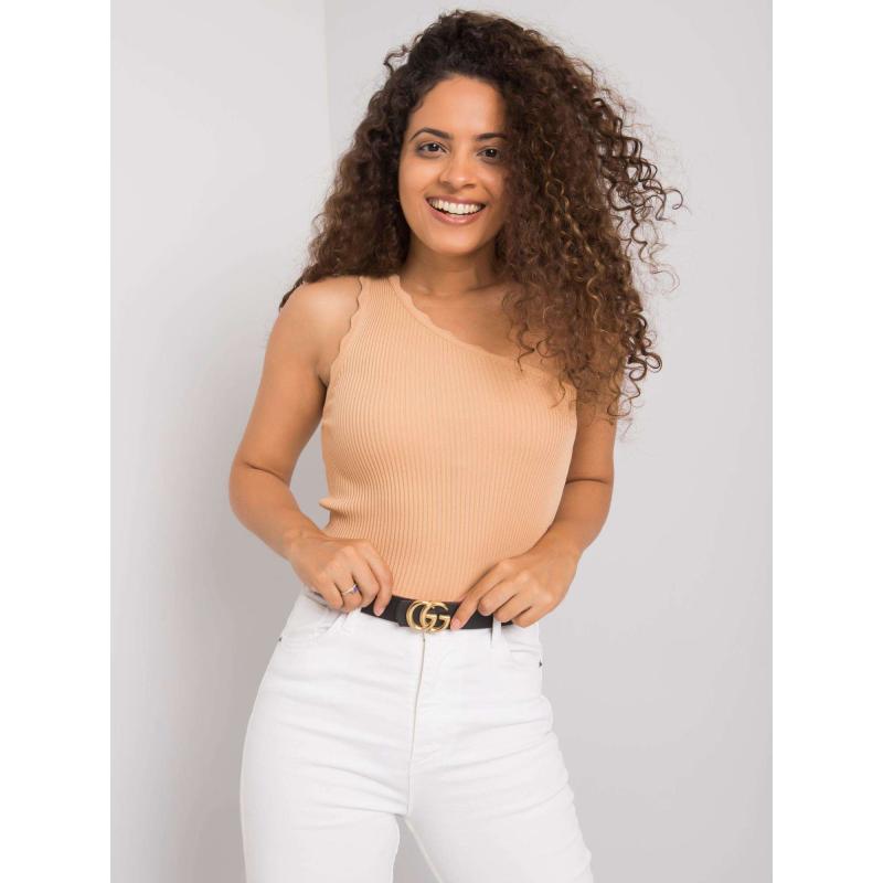 Dámsky top na jedno rameno HAISLEY hnedý