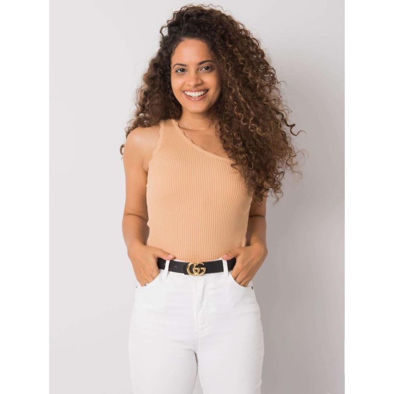 Dámsky top na jedno rameno HAISLEY hnedý